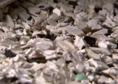 uPVC Windows recycling shavings